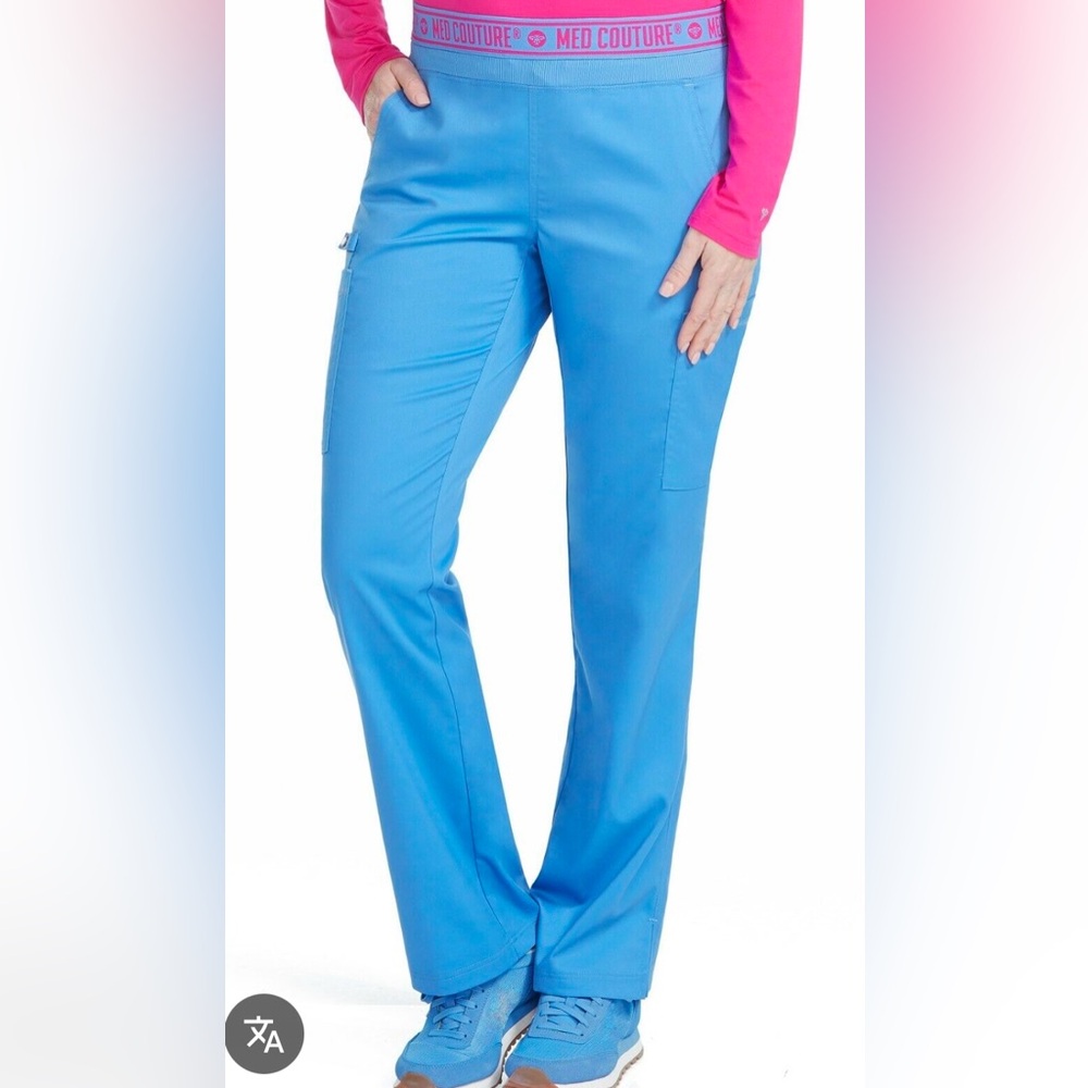 Med Couture touch ceil blue scrub pants size small